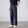 Spring and Summer Knitted Casual Pants Men's Lyocell Solid Color Loose Small Straight Pants Men's Wool-blend Commuter Pants