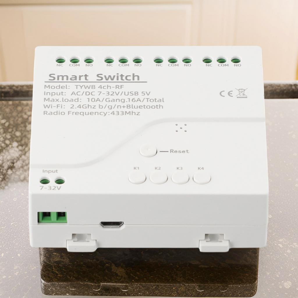 Έξυπνος Για Tuya Μονάδα Ελέγχου WIFI RF Διακόπτης 4 Καναλιών Μονάδα Ρελέ Διακόπτης