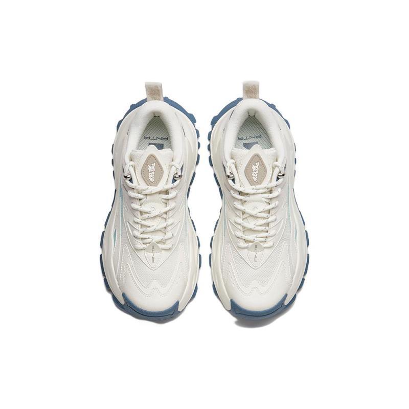 Anta Hot Cushioning Anti-Slip And Wear-Resistant Low-Top Chunky Sneakers Women's White Blue Sneakers