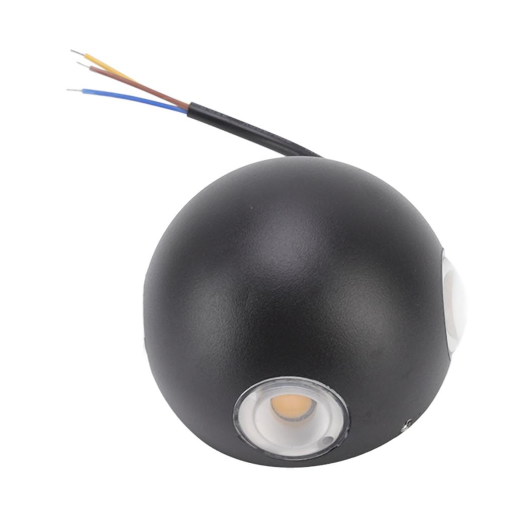 Ball Wall Sconce 12W 4COB Aluminum Globe Wall Sconces Outdoors Four Sided Luminous Waterproof LED
