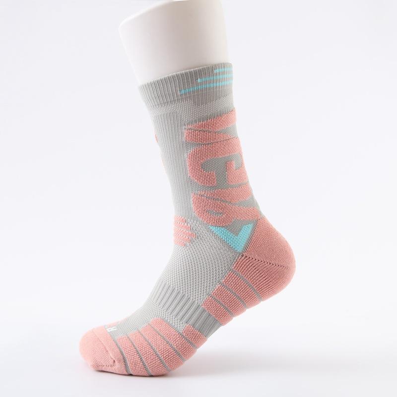 

Профессиональные махровые утолщенные баскетбольные носки, мужские дышащие, противоскользящие и износостойкие элитные спортивные компрессионные носки для бадминтона 1 pair розовый