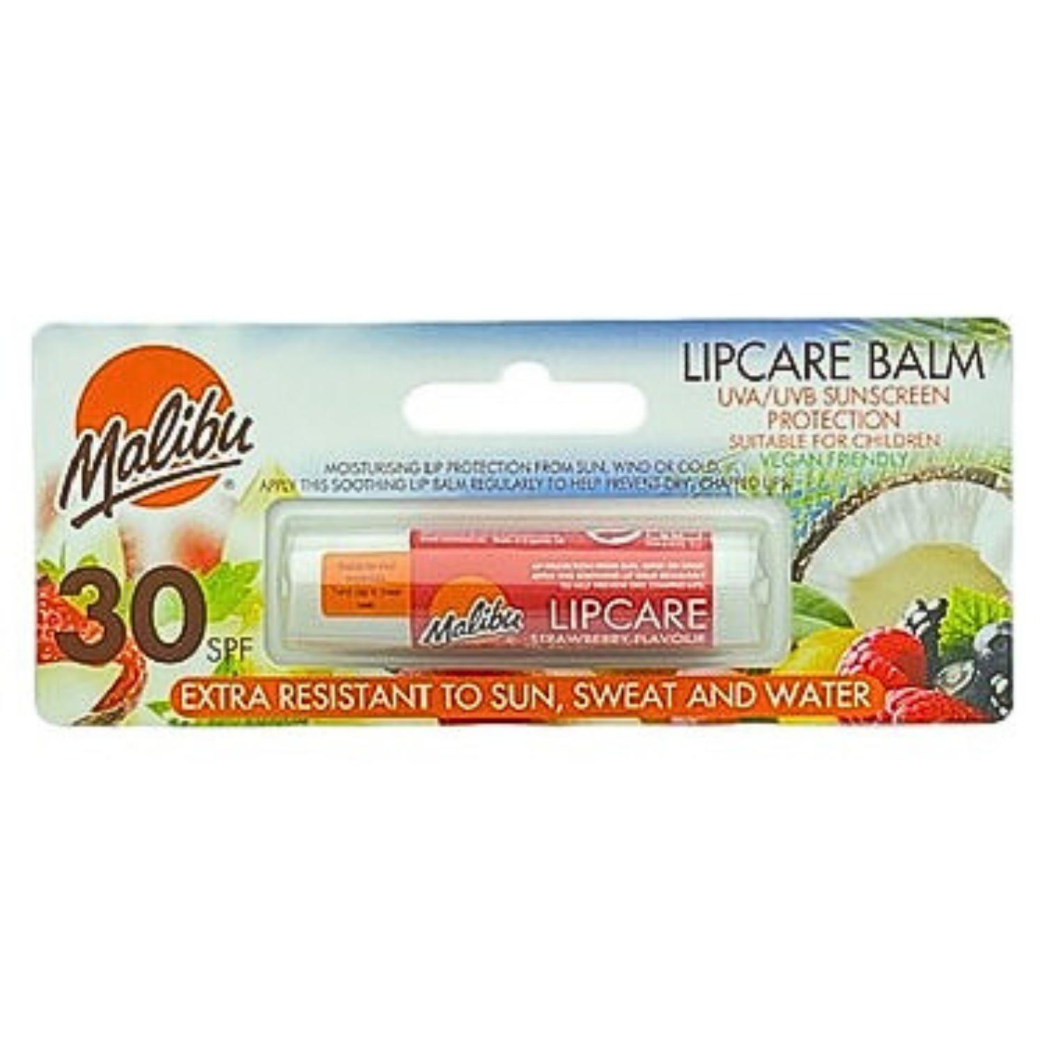 Malibu Unisex Lip Care Strawberry Flavor Lipstick Spf30