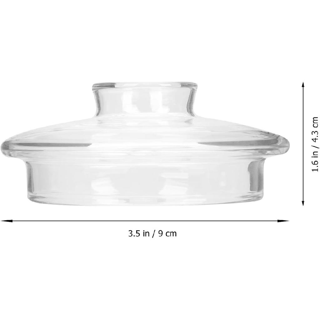 Luxshiny 2pcs Glass Teapot Replacement Lids:Tea Cup Covers, Teapot Covers, Teapot Lid Replacement, Clear Tea Kettle Lids Tea Pot Lids, Glass Teapot