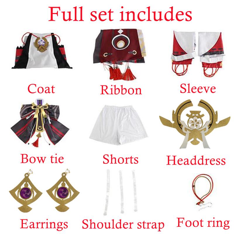   Yae Miko Cosplay Κοστούμια Anime Guuji Yae Deguisement φόρεμα περούκας Αποκριάτικες στολές για γυναίκες
