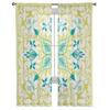Vintage Farmhouse Style Pattern Tulle Curtain Voile Transparent Tulle for Bedroom Living Room Kitchen Sheer Window Curtains