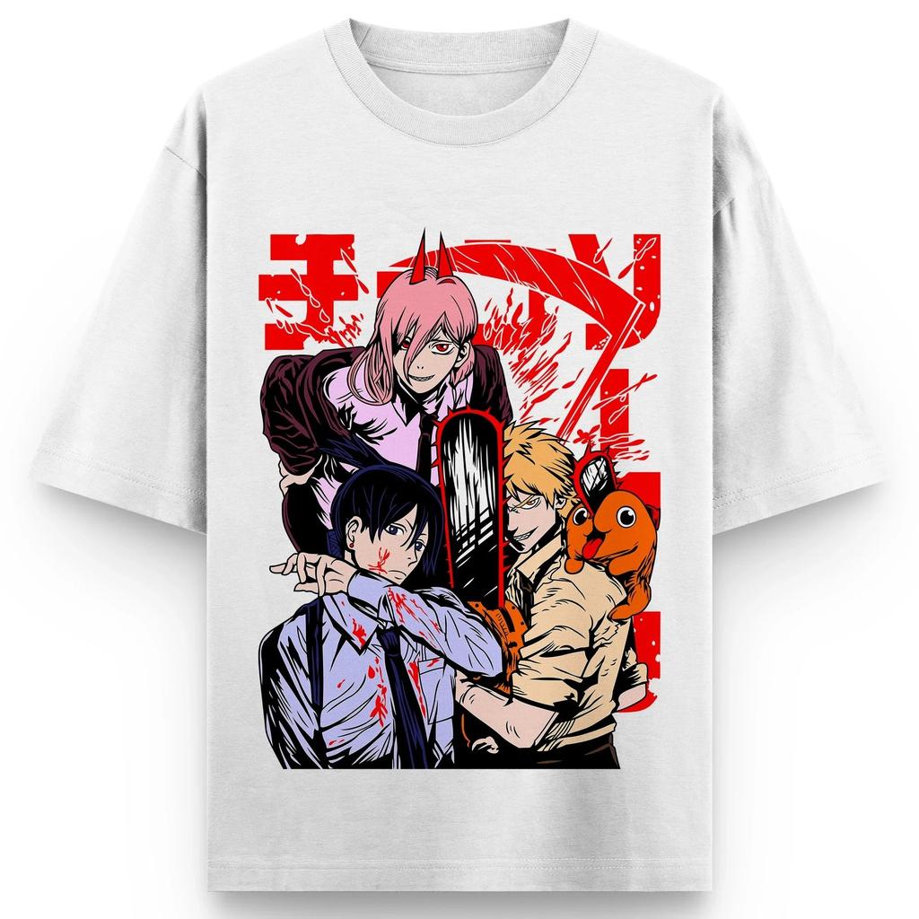 2026 Summer Fashion Tee Chainsaw Man Animation Short Sleeve T-Shirt Denji Pochita Printing Classic T-shirt Unisex Summer New Fashion Cotton Top