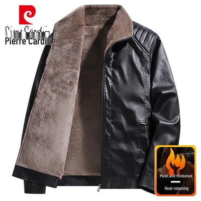 Men's Autumn/Winter Business Casual Stand Collar Fleece Lined Jacket