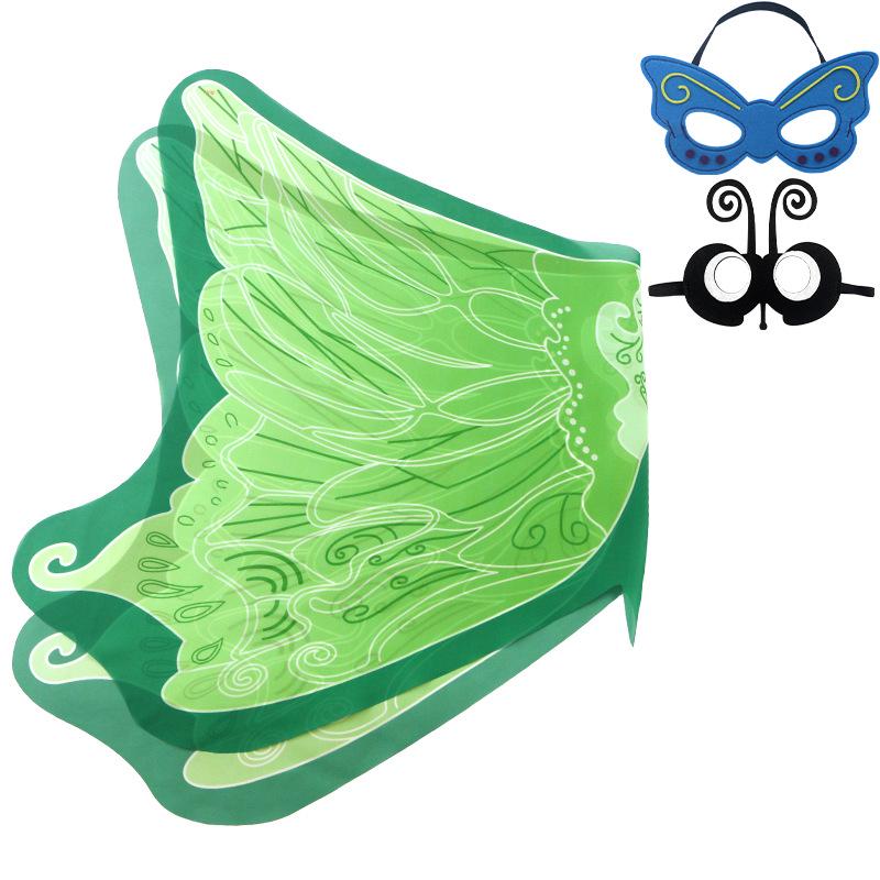 Children's Elf-Style Angel Butterfly Costume Set with Wings and Mask