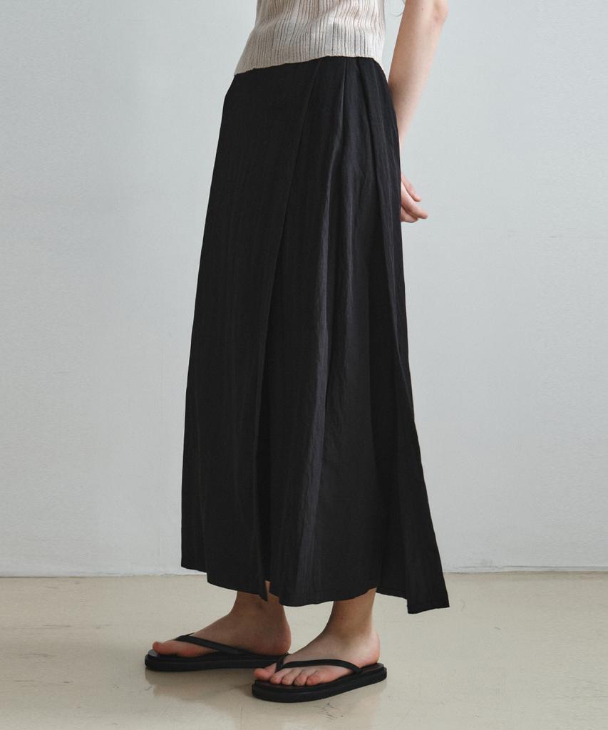 Wednesday Oasis For Woman Long Layered Wrap Pants_Black(W26Pt06)