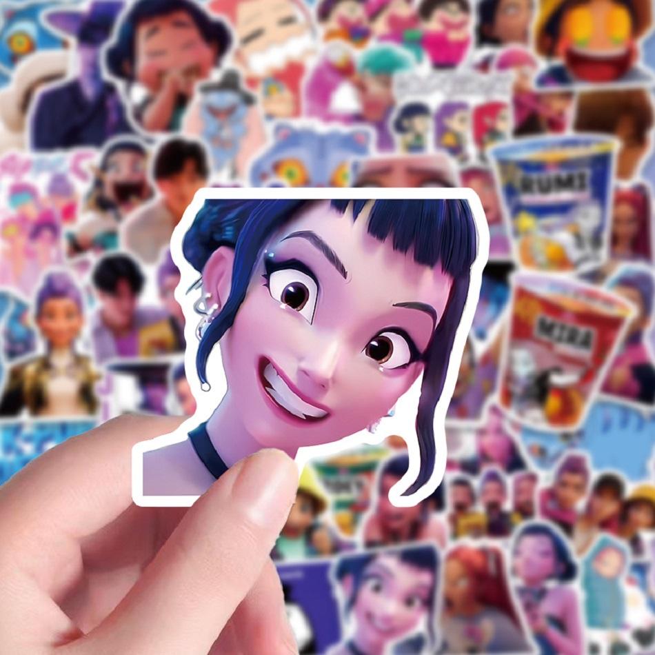 Anime KPOP Demon Hunters Stickers Korean Ldol Movie Waterproof Water Stickers Suitable For Water Bottles Laptops And Computers