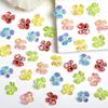 50Pcs Mixed Color Spring Summer Nail Charms Colorful Gradient Small Flowers Nail Art Accessories 3D Sweet Resin Designs DIY Floral Nails Beauty Nail