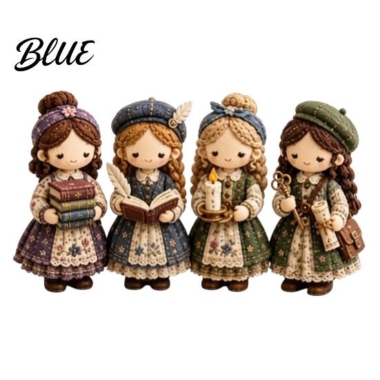 DIY Patchwork-Set vorgeschnittener Stoff Nähen Basteln 3D Puppenmädchen Set mit Kunstfaden