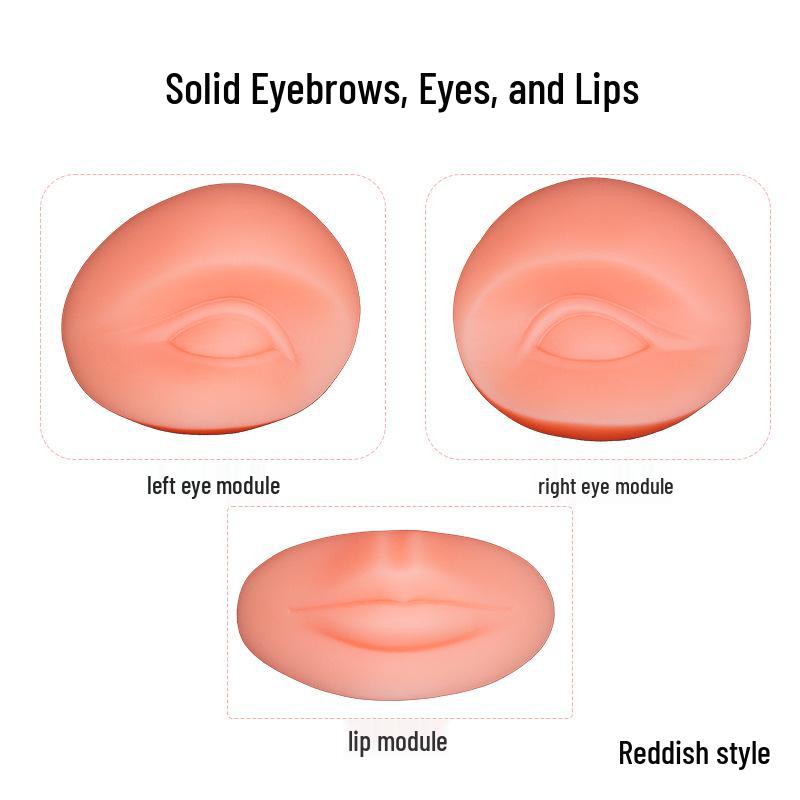 

Three-Piece Set: Eyebrow, Eyeliner, Lip Microblading Practice Soft Silicone Skin