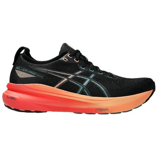 Asics Gel Kayano 31 Largo Nero Lago Piovoso Arancione Scarpe da Ginnastica Uomo 1011B869-004