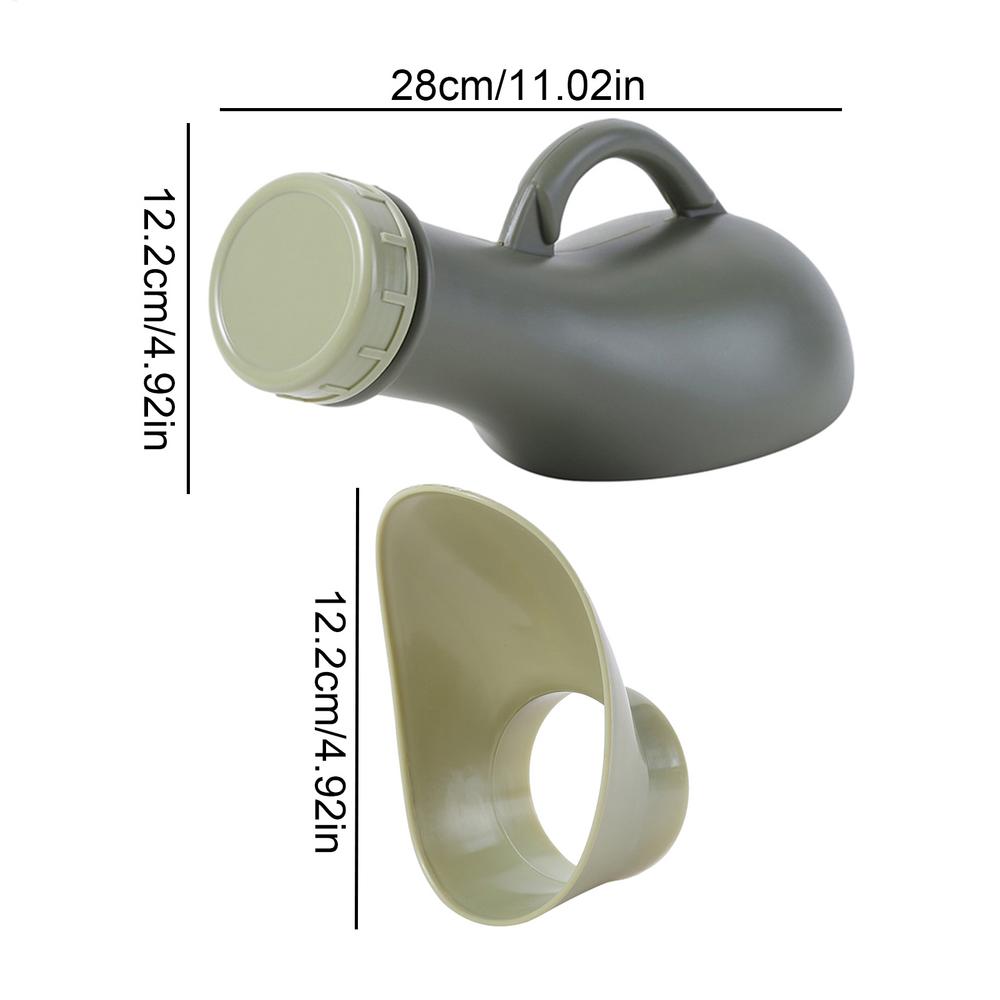 

Portable Urinal Bottle 1000ml Unisex Spill Proof Pee Container with Lid Handheld Potty Pee Bottles for Outdoor Emergency Toilet
