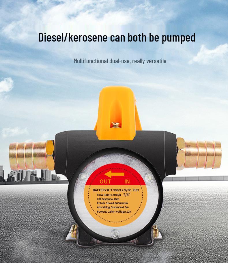 LmLaVa Self-Priming Electric Oil Pump 12V/24V/220V - Diesel & Fuel Extractor