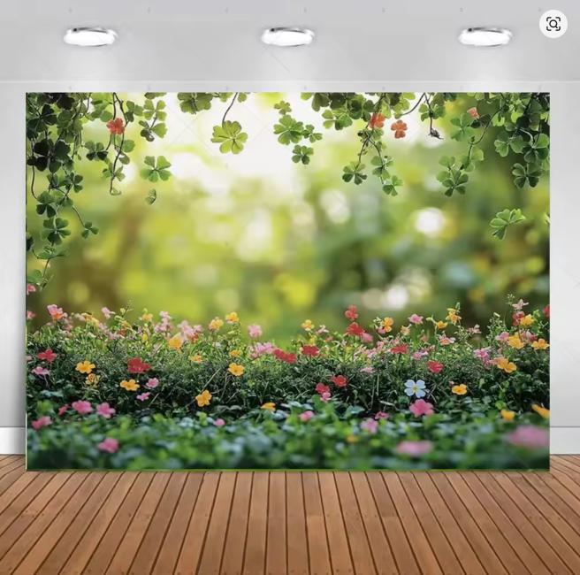 Spring Fantasy Sunny Forest Flowers Background Photo Props Photography Background Wedding Birthday Party Decoration Room Poster