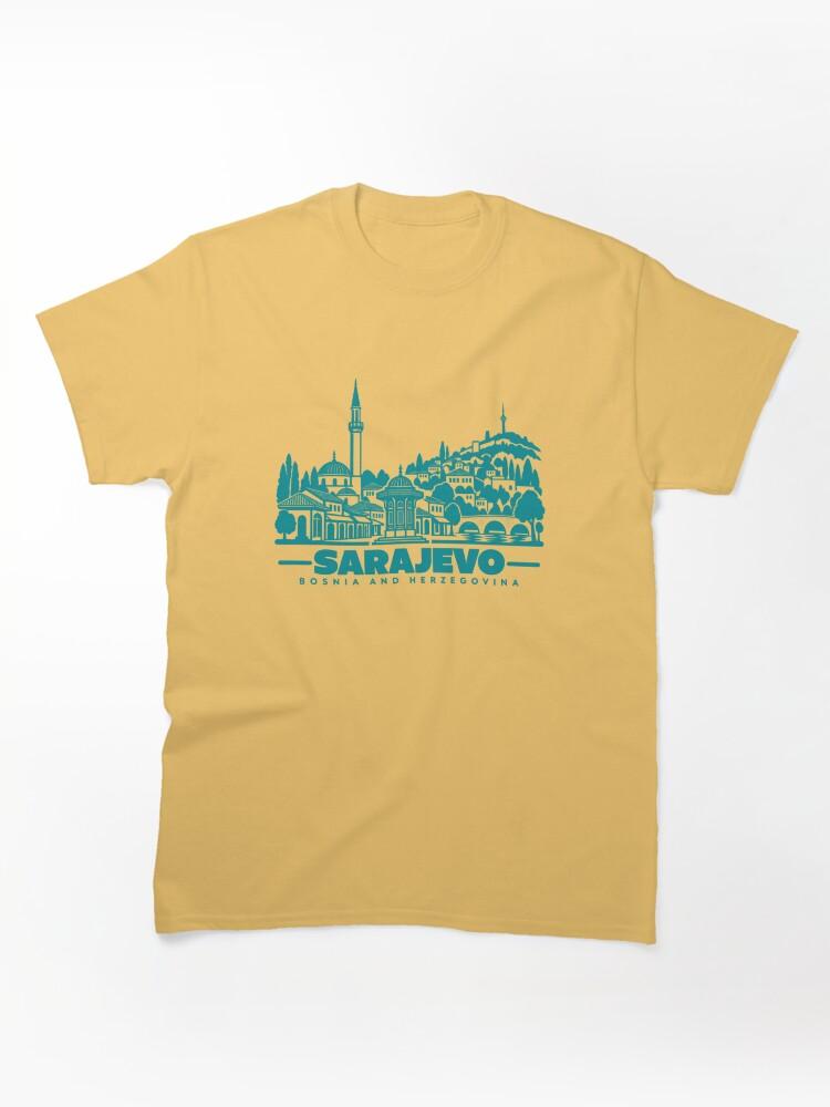 Cities Skylines Sarajevo Bosnia and Herzegovina Line Art Skyline Poster Classic T-Shirt