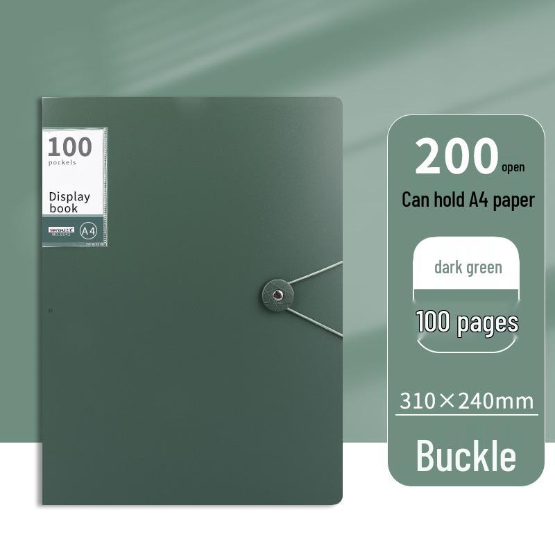 Large Capacity Transparent Snap Fastener Document Folder & Test Paper Storage Binder