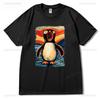 Funny Noot Noot Scream Pingu Printed Tshirt Men High Quality Cotton Funny TShirts Crewneck Tee Shirt Woman Short Sleeve Tops