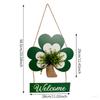 User Friendly Wood Shamrock Shape Welcome Plaque for . Patrick's Day Festival Decors with Easy Installation At Your Entrance