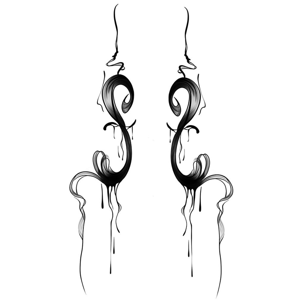 Personalità Dominante Amore Fiore Loto Spine Linea Totem Spina Mano Tatuaggio Adesivo