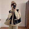 Maillard Women's Korean Style Lambswool Vest: Autumn/Winter Sleeveless Leather & Fur Outerwear - Petite to Plus Sizes