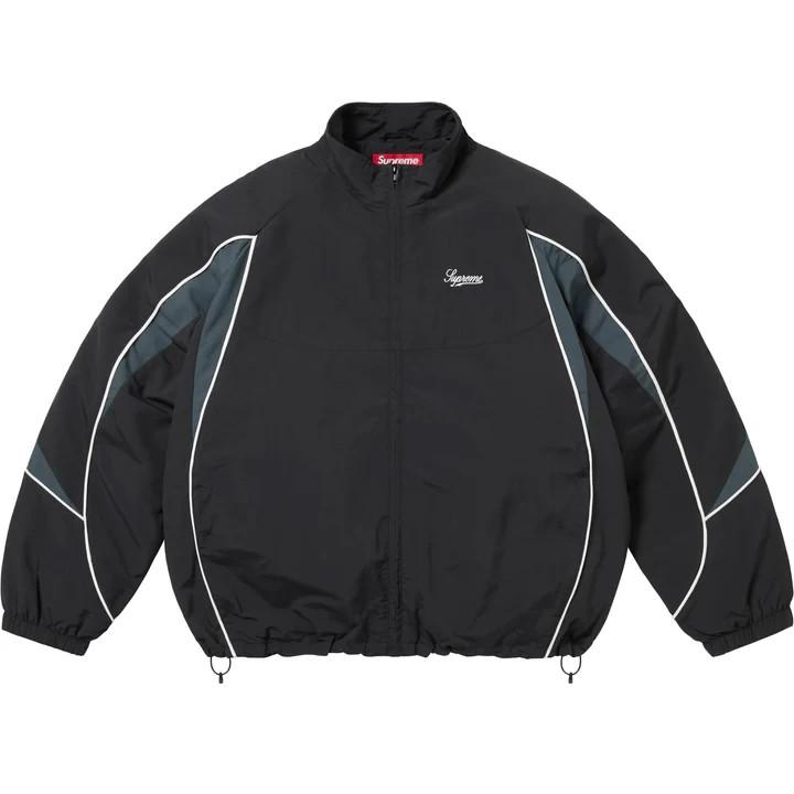Supreme Contrast Piping Track Jacket Black