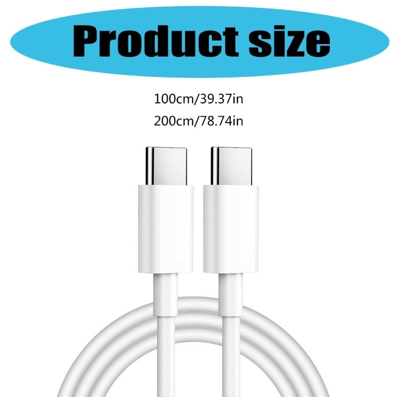 Travel Friendly Easy To Carry Universal High Speed USB C Charging Cable 2Pieces 60W Power Delivery Suitable for S22/S21