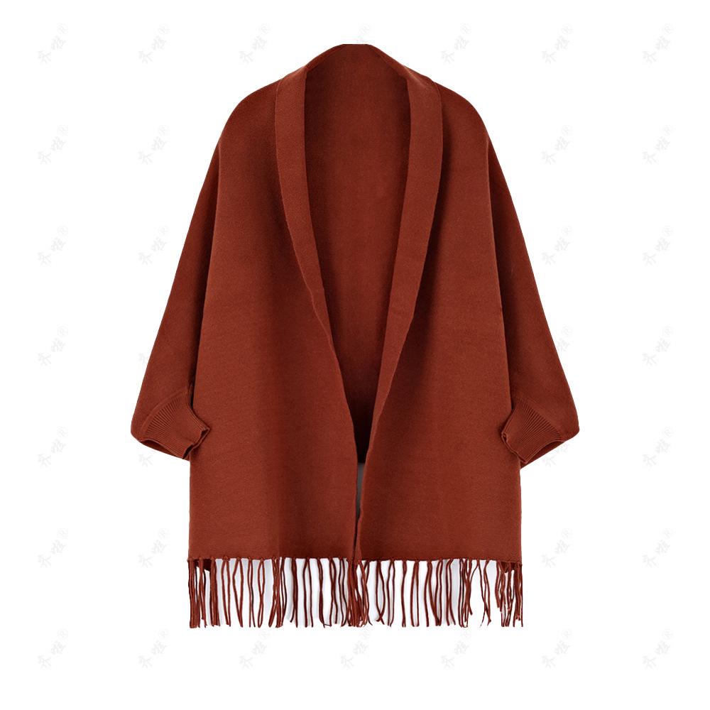 Women's Happy Mother-in-law Cheongsam Shawl Cape - Autumn/Winter Wedding Banquet Outerwear with Sleeves