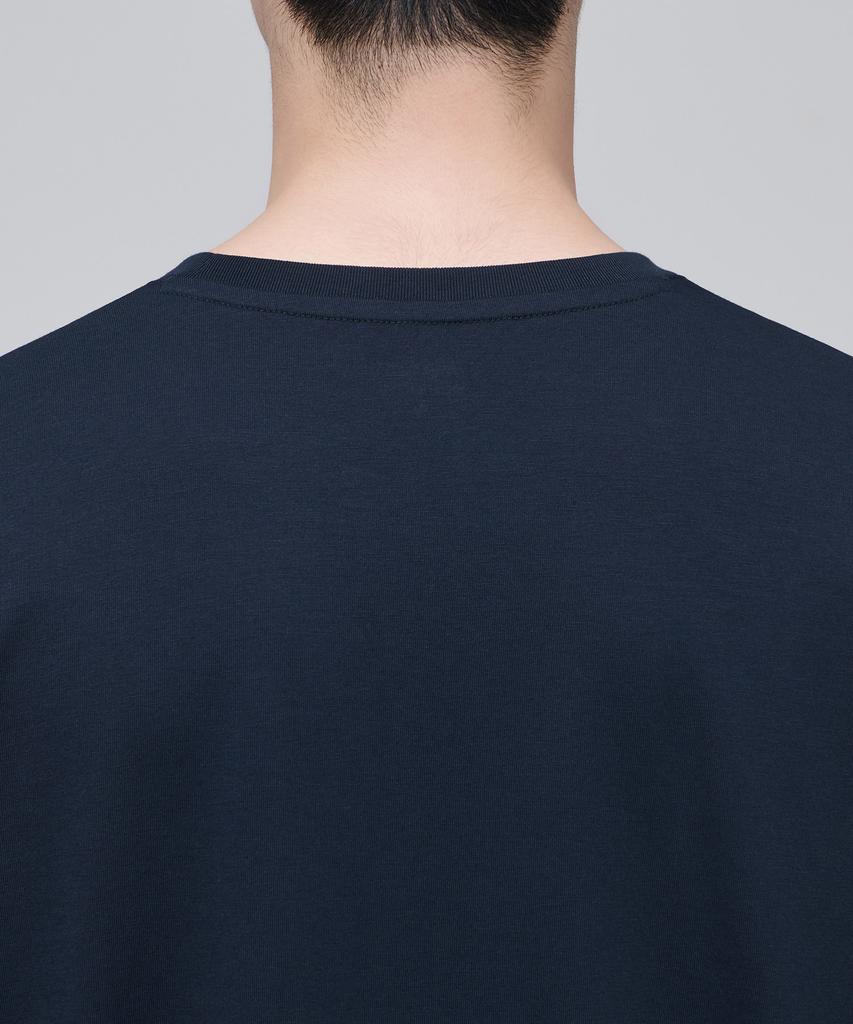 Musinsa Standard Supima Relaxed Crew Neck Long Sleeve T-Shirt [Navy]