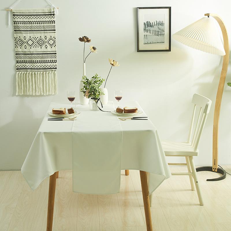 Nordic Minimalist Solid Color Tablecloth Water-resistant and Oil Resistant Restaurant Tablecloth Available in Multiple Colors