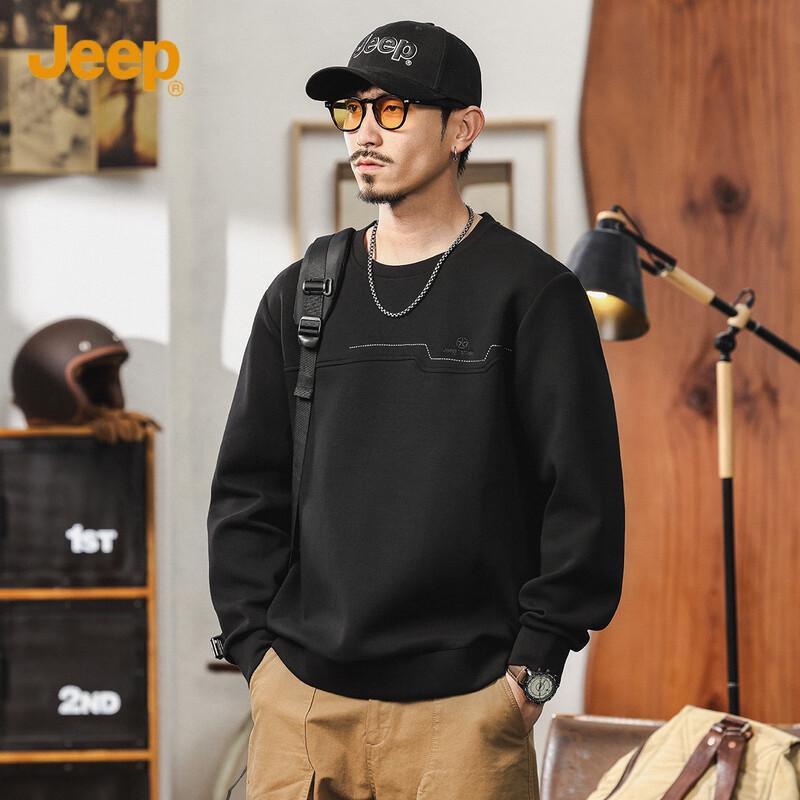 

JEEP Men s Embroidered Crewneck Sweatshirt 4XL