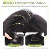Synthetic Head Top Fake Hair Piece Hair Toppers Wigs with Bangs  Cover White Hair & Hairline