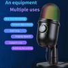 Microphone karaoké à condensateur USB, flux vocal professionnel rvb, Micro de Studio d'enregistrement pour PC, jeux vidéo YouTube