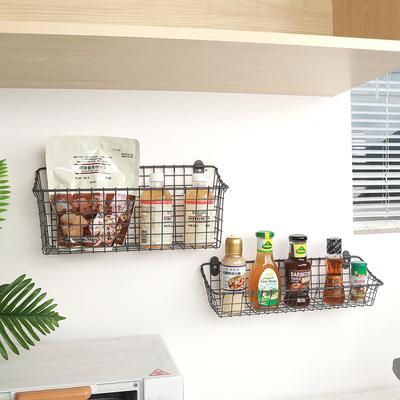 מדף סל אחסון לקיר המטבח מתלה לתבלינים מתלה אחסון לירקות ופירות סל אחסון למוצרי טיפוח קיר האמבטיה