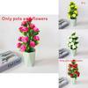 Artificial Rosa Rugosa Thunb Plant With Silk Flowers For Home Decor And Gift Giving