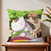 N-natsume Y-yuujinchou Cat cushion cover For Pillow Printing Sofa Decoration Home Car Room Coffee Shop Office Nordic Simplicity