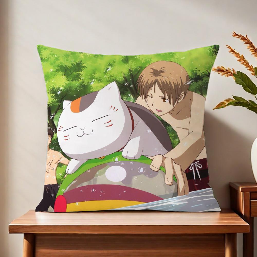 N-natsume Y-yuujinchou Cat cushion cover For Pillow Printing Sofa Decoration Home Car Room Coffee Shop Office Nordic Simplicity