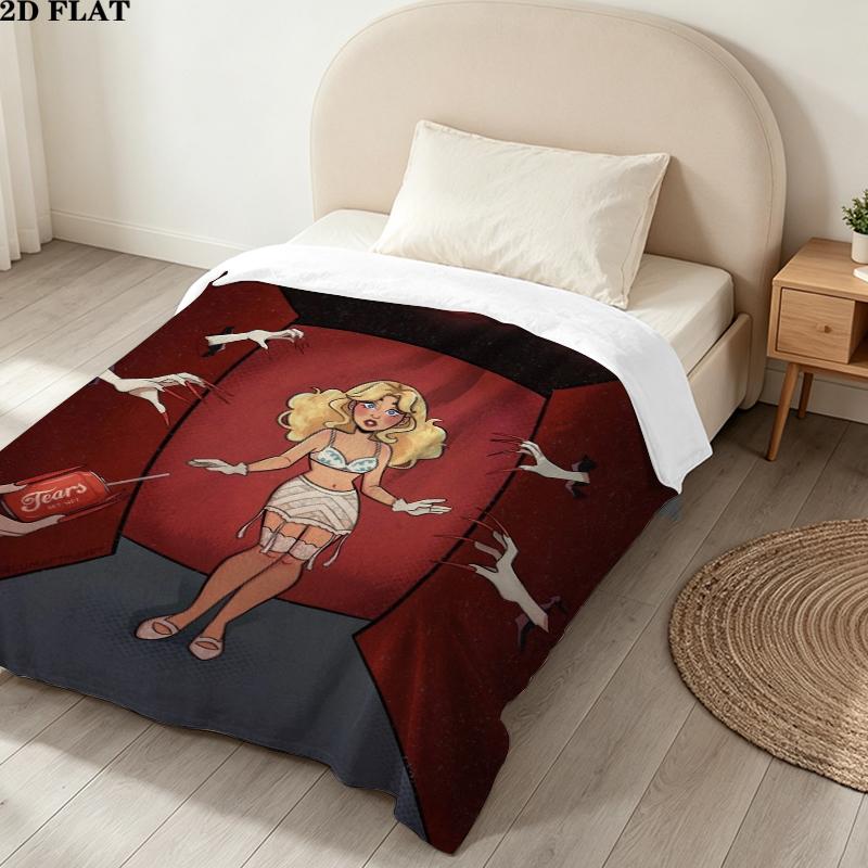Sabrina Carpenter Print Flannel Blanket, High Quality Comfortable for All Seasons, Home Decor, Warmth and Comfort, Perfect for Christmas Gifts