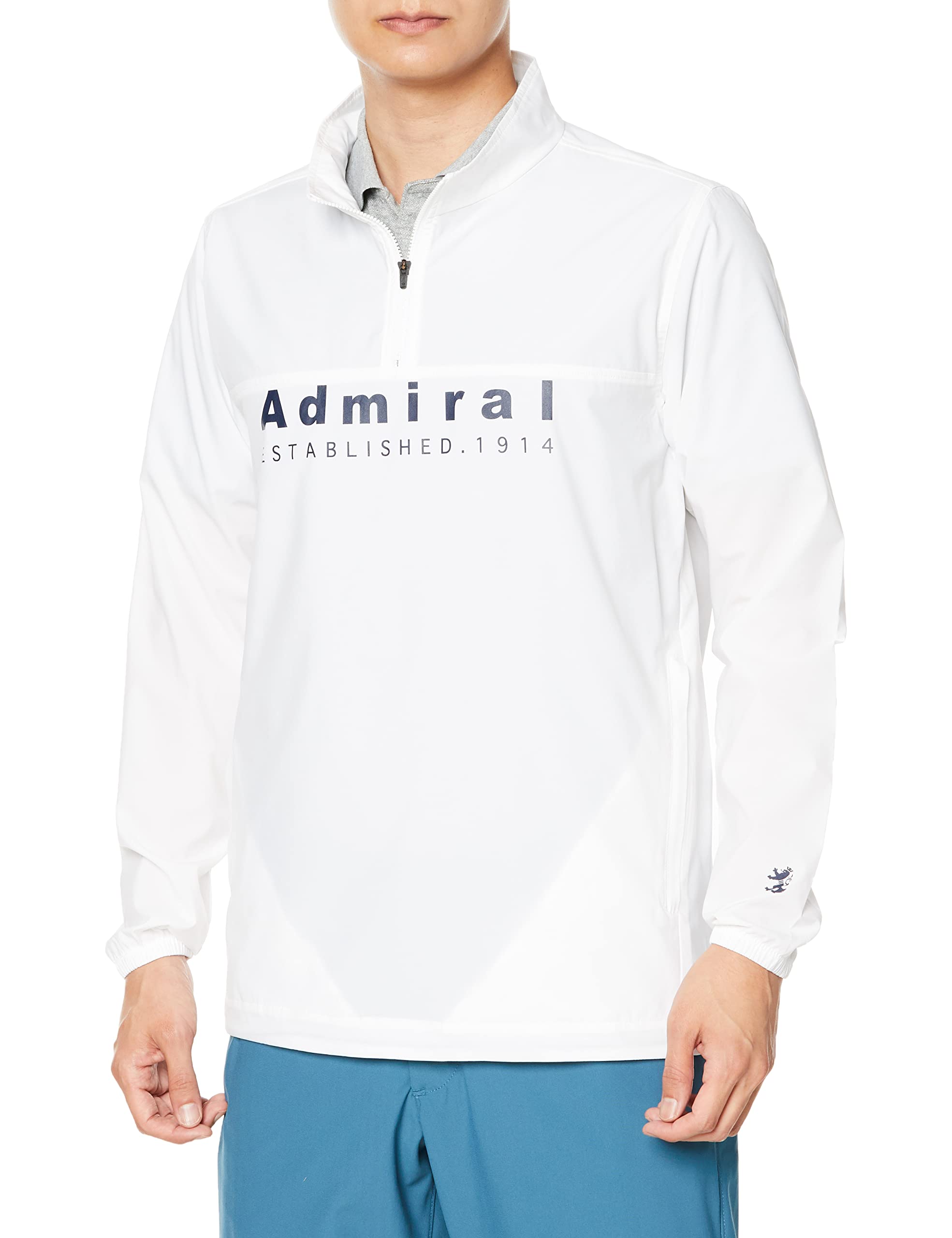 

Admiral Golf ADMA261 Men s Half-Zip Packable Jacket, White, Size LL