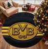 Borussia Dortmund Pattern Round Rug, Indoor/Outdoor Mat, for Picnic, Gameroom, Bedroom, Office, Living Room, Home Decor Carpet, Birthday Gift