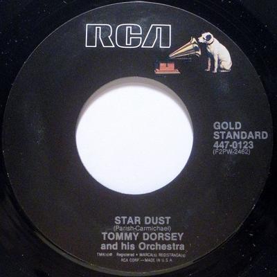 7inch Record TOMMY DORSEY  HIS ORCHESTRA  Star Dust  There Are Such Things 4470123 RCA US Jazz Used
