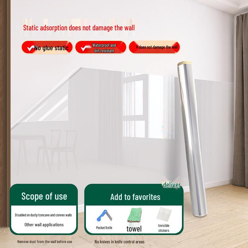 

Электростатическая защитная пленка для стен: Бесклеевой, Прозрачный, Водонепроницаемый, Устойчивый к царапинам и загрязнениям. 60cm x 500cm