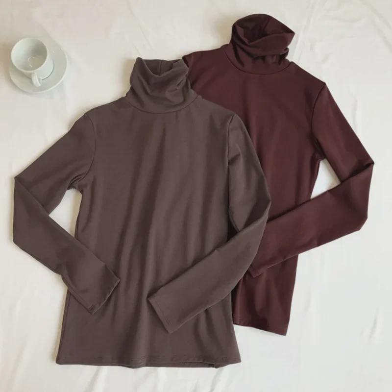 Women's Slim Fit German Velvet Turtleneck Long-Sleeve Shirt - 2024 Autumn/Winter Fashion
