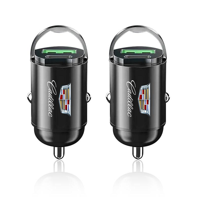 Car Fast Charger USB Type-C Charging Adapter Accessories For Cadillac XT5 XTS CTS BLS SLS DTS SRX Escalade Tiburon Deville