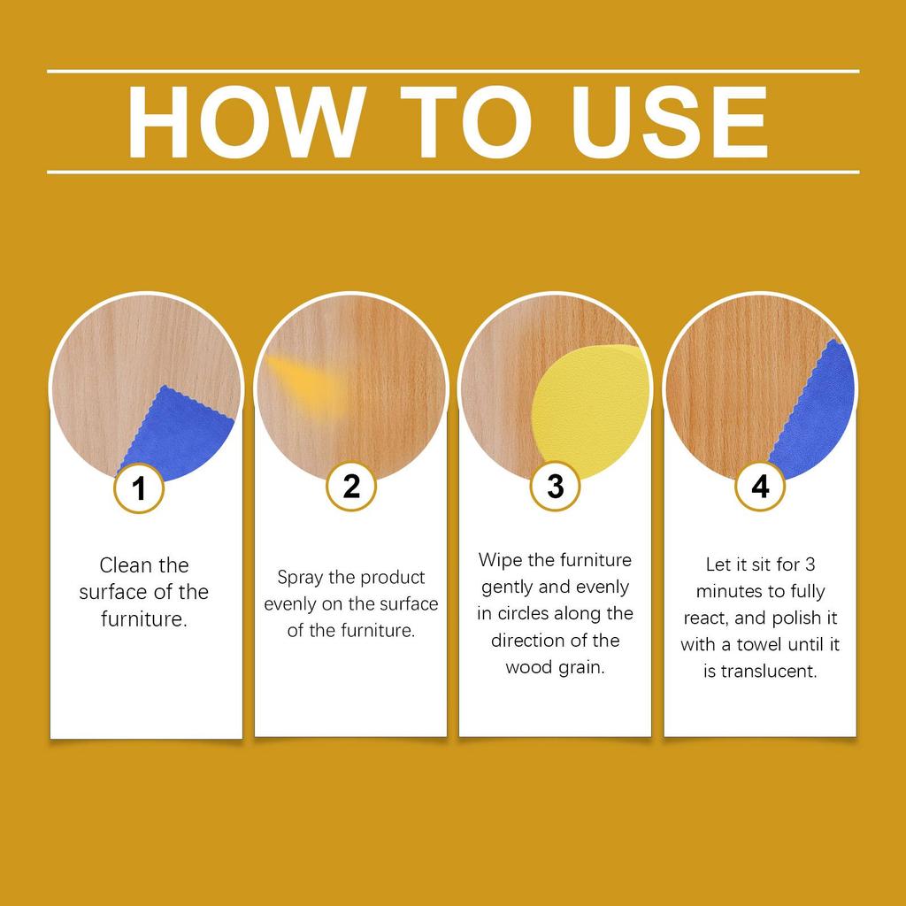 Jaysuing Beeswax Furniture Polisher /Beeswax Polishing Furniture Wood Polishing and Care Agent  Furniture Scratch Refurbishment  Furniture Care Spray