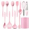 Non-Slip Silicone Cooking Set: High-Temp Resistant Soup Ladle, Stir-Fry Spatula, and Pot Spoon