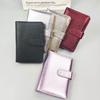 A5 A6 Metallic Texture PU Leather DIY Binder Photocards Collect Book Diary Agenda Planner Cover Stationery