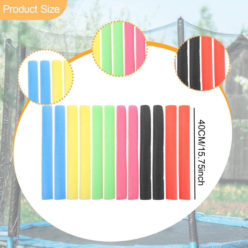 12Pcs Trampoline Pole Foam Sleeves Protective Covers 15.75 inch Protector Lightweight Padding for Kids Trampoline Accessories